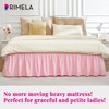 RIMELA Pink Bed Skirt Queen Size 15 Inch Drop Elastic