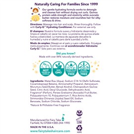 Fairy Tales Curly Q Kids Shampoo - Hydrating for Curly and Multicultural Hair, All Curl Types - Paraben, Sulfate, Gluten, and Nut Free - 32 oz