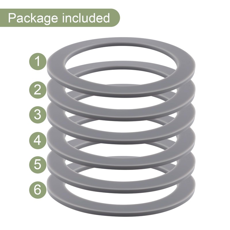 Equust 6-Pack Rubber Gaskets Sealing O-Ring Compatible with Oster Blender