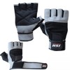 ISH Sports Leather Weight Lifting Gloves Long Wrist Wrap Gloves