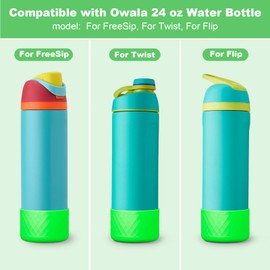 Silicone Boot for Owala Water Bottle 24 oz, Anti-Slip Protective Sleeve for FreeSip/Twist/Flip Stainless Steel Water Bottles Accessories