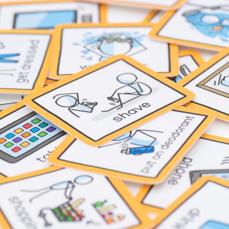 Visual Timetable for Adults Visual Schedule communication cards dementia board
