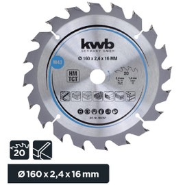 kwb Circular Saw Blades for Hand Circular Saws in Various Dimensions for Professional and Private Use, 584357