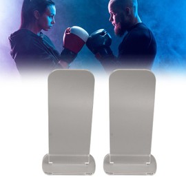 Fdit 2Pcs Acrylic Boxing Glove Stand, Vertical Boxing Glove Display Stand Baseball Glove Display Stand Acrylic Gloves Holder (Transparent)