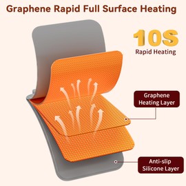 Newise Upgrade Graphene Warming Mat for Food - Full Surface Heating, Waterproof Electric Warming Tray with 6 Temp Modes & 6H Timer for Parties Countertop, Gifts for Mom (Gray)