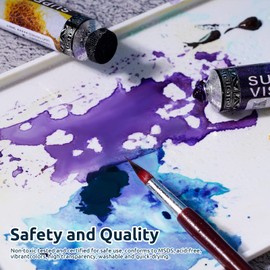 SUPER VISION Watercolor Paints, Separated Colors, Transparent Watercolor, 15 Colors, Tube, Illustration, Cartoon, Hobby, Art Supplies, Painting Letters, Artists, Paints, Special Colors, Diverse Colors