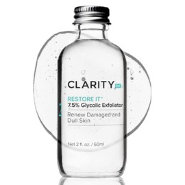 ClarityRx Restore It 7.5% Glycolic Acid Face Serum, Plant Based Exfoliating Treatment, Paraben Free, Natural Skin Care (2 fl oz)