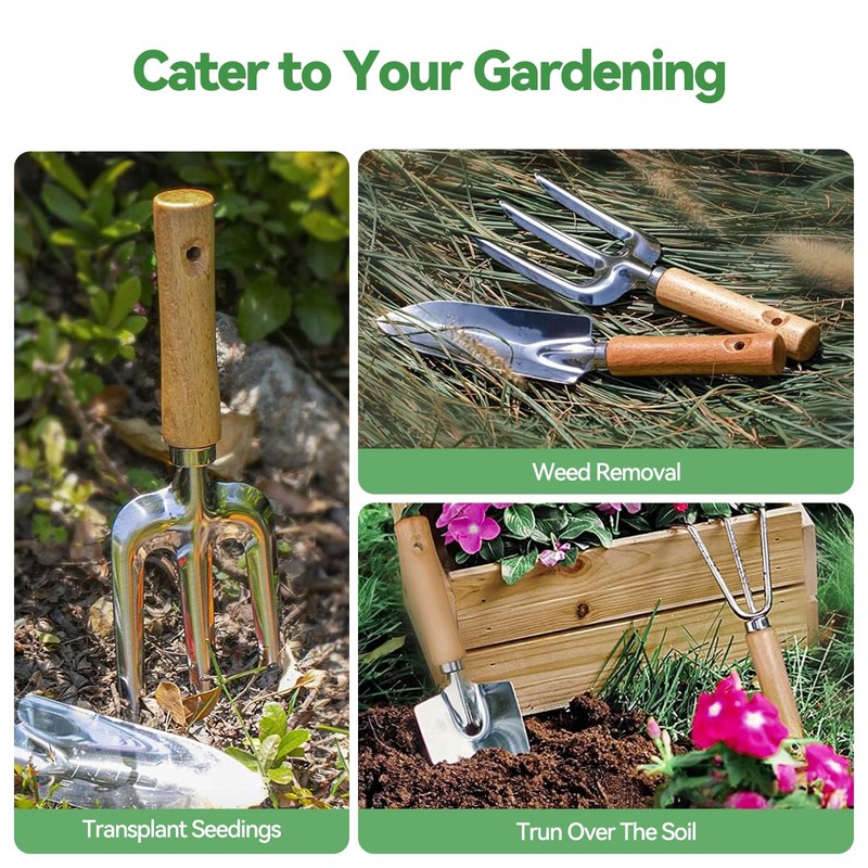 Gardening Tools 9-Piece Heavy Duty Garden Hand Tools with Fashion