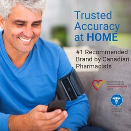 A&D Medical UltraConnect Blood Pressure Machine All-in-One with Bluetooth, Upper Arm Cuff (22-42 cm Range) Home BP Monitor, Connects with A&D Heart Track App