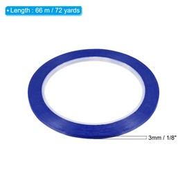 PATIKIL 1/8 Inch Whiteboard Tape, Pack of 6 Thin Whiteboard Tape for Graphic and Chart Marking, DIY Art, Blue