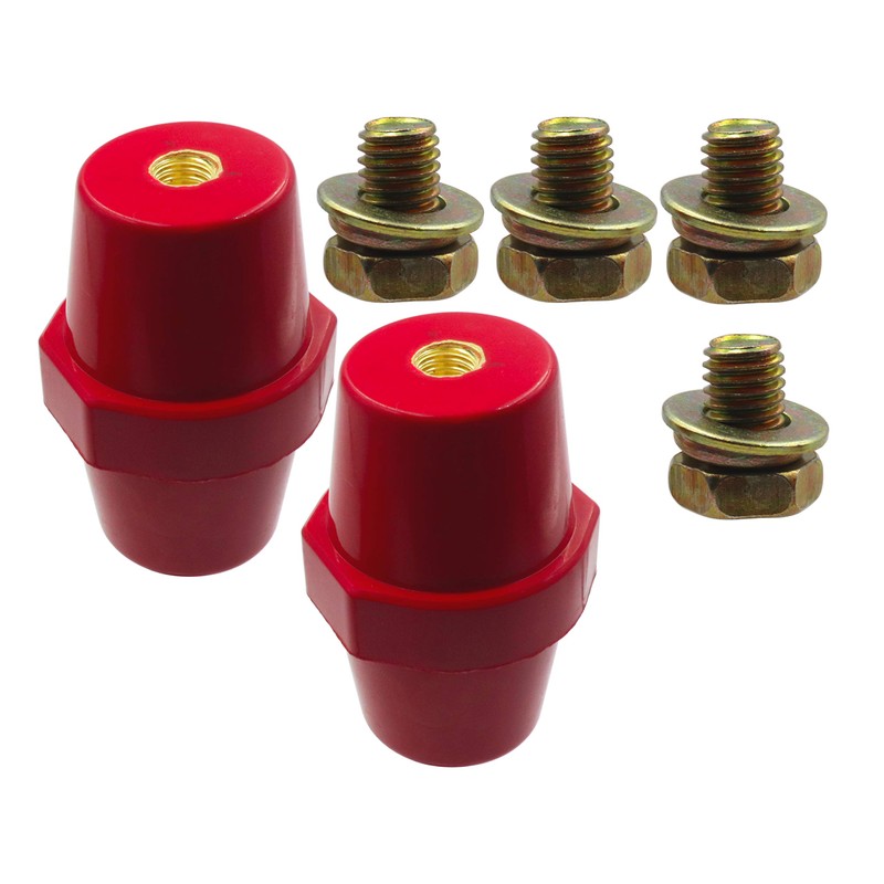 LBY 2pcs Busbar Insulator, SM-76 Polyester Standoff Insulators with Screw(M10),