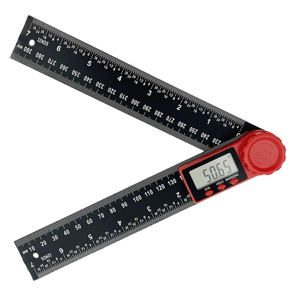 Digital Angle Finder with LCD Display, 200mm/7 Inch Inclinometer Protractor