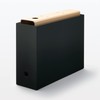 MUJI 83364687 Polypropylene File Box, Standard Type, Dark Gray, For