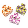 QinGoo Small Orange Chessboard Hair Clip Hair Accessories Hair Clip