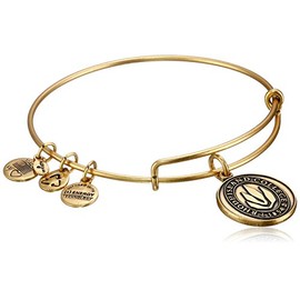 Alex and Ani Rhode Island College Logo Expandable Rafaelian Gold Bangle Bracelet