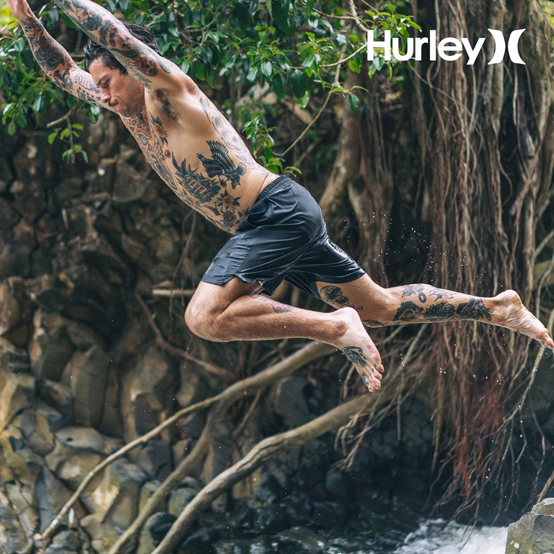 Hurley Men's H2o-dri Cutback 21" Walkshort, Dark Grey, 28