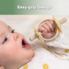 haakaa Silicone Twin Flower Teether,Nipple-Shaped End for Gum Massage,360° Baby