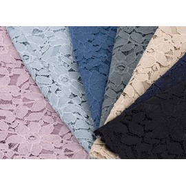 ebossy Women's Elegant Floral Lace Knee Length Pencil Skirt (Large, Light Blue)