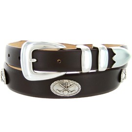 Golf of Palisades Genuine Italian Calfskin Leather Designer Dress Golf Belt for Women(Smooth Brown, 54)