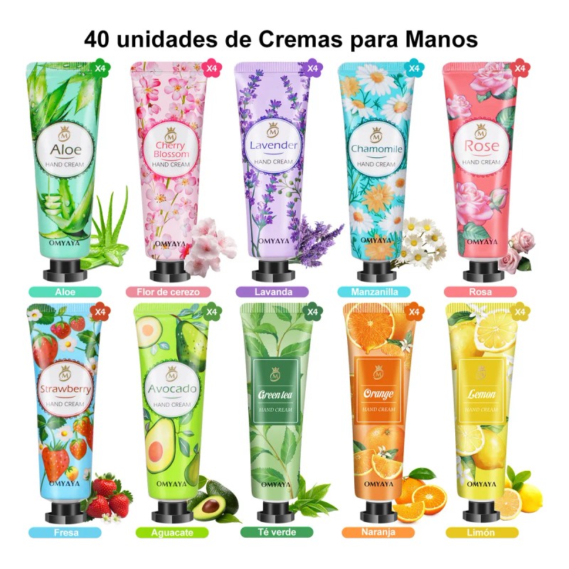 40pcs 20ml Cremas Manos Mayoreo Hidratación Y Reparación
