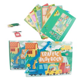 AOYITIDU Toddler Busy Book Montessori Toys, Educational Learning Activities, Suitable for Kids Aged 3+ 4 5 6 7 8, Gifts for Boys and Girls; Traffic;Vehicle model; Preschool education;Interactive games