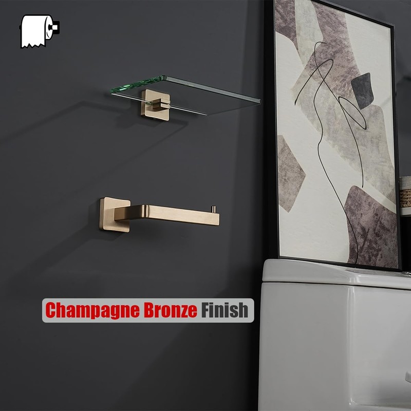 JQK Champagne Bronze Toilet Paper Holder, 5 Inch Tissue Paper