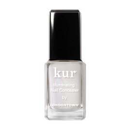 LONDONTOWN Original Illuminating Nail Concealer, Sheer Brightening Nail Polish & Strengthener for Yellowing, Damaged or Discolored Nails, Natural Nail Perfector, Milky White, 21+ Free, 0.4 Fl Oz