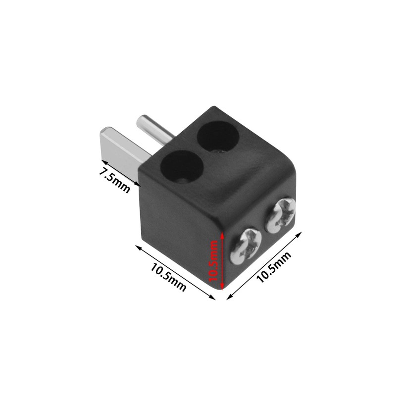 EMSea 10 Pcs 2 Pin DIN Plug with Screw Terminals