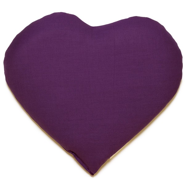 Cherry Stone Cushion Heart Approx. 30 x 25 cm – Purple – Heat Cushion – Grain Cushion – A Charming Gift