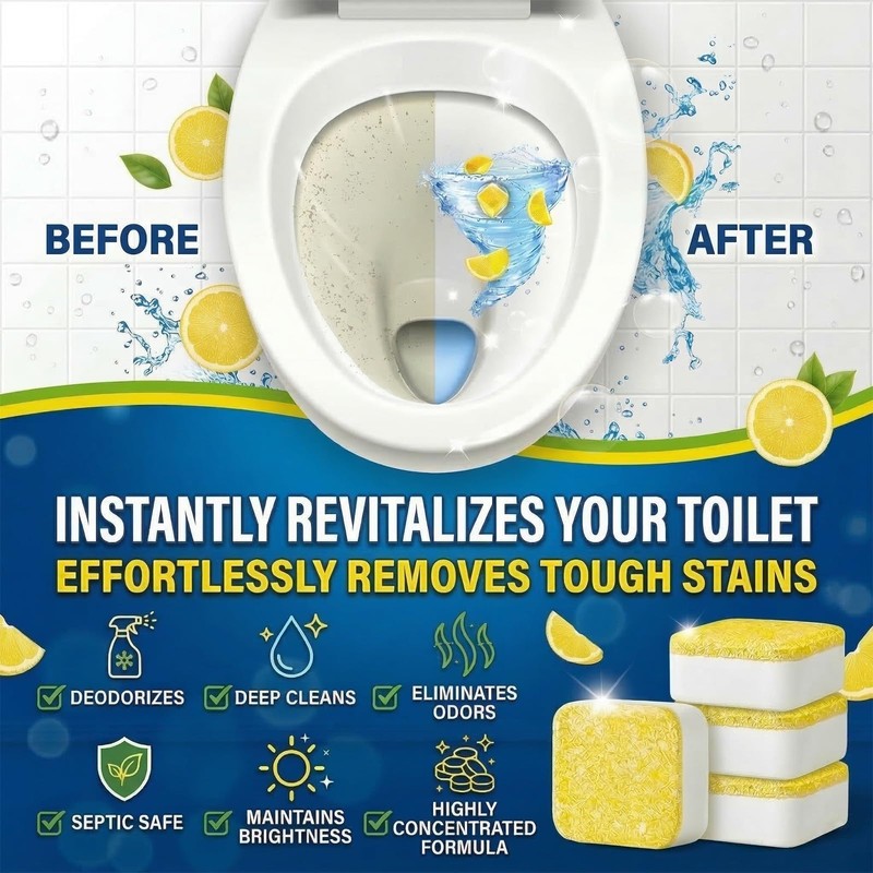 Maebho Toilet Bowl Cleaner Tablets – Deodorizer & Septic Safe,