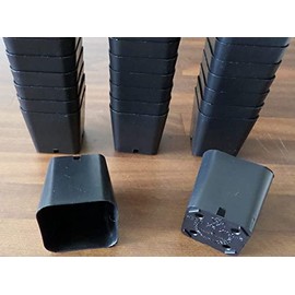 AAAmercantile 100 2" Inch Seed Starting pots Square Durable Reusable Plastic Starter