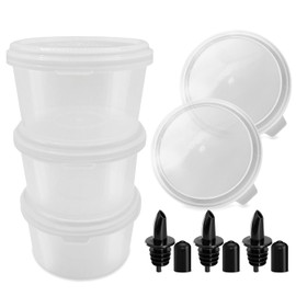 3 Pack Shaved Ice Molds for Hawaiian Shaved Ice Treats with Extra Lids and 3 Bottle Pouring Spouts. Freeze More Ice Pucks for Your Next Snow Cone Party. Fits S900A, S777 & More.