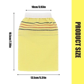 Pack of 2 Exfoliating Gloves, Korean Body Exfoliating Mitt Colourful Reusable Size Bath Wash Cloth, Asian Exfoliating Washcloth for Deep Clean Dead Dry Skin Cells