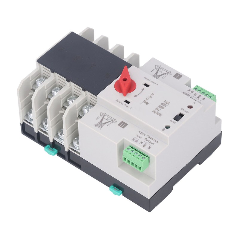 Dual Power Automatic Transfer Switch 4P Fast Switching AC400V 100A
