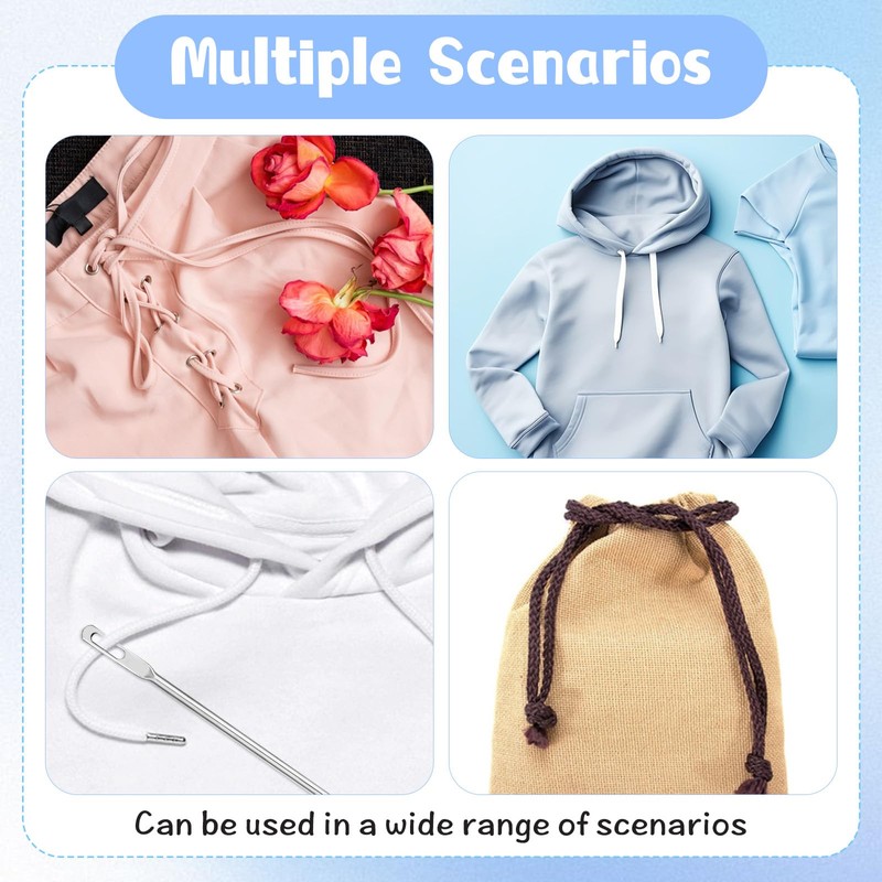 Drawstring Threader Tool, Simple Needle Threader Easy Large Hoodie String