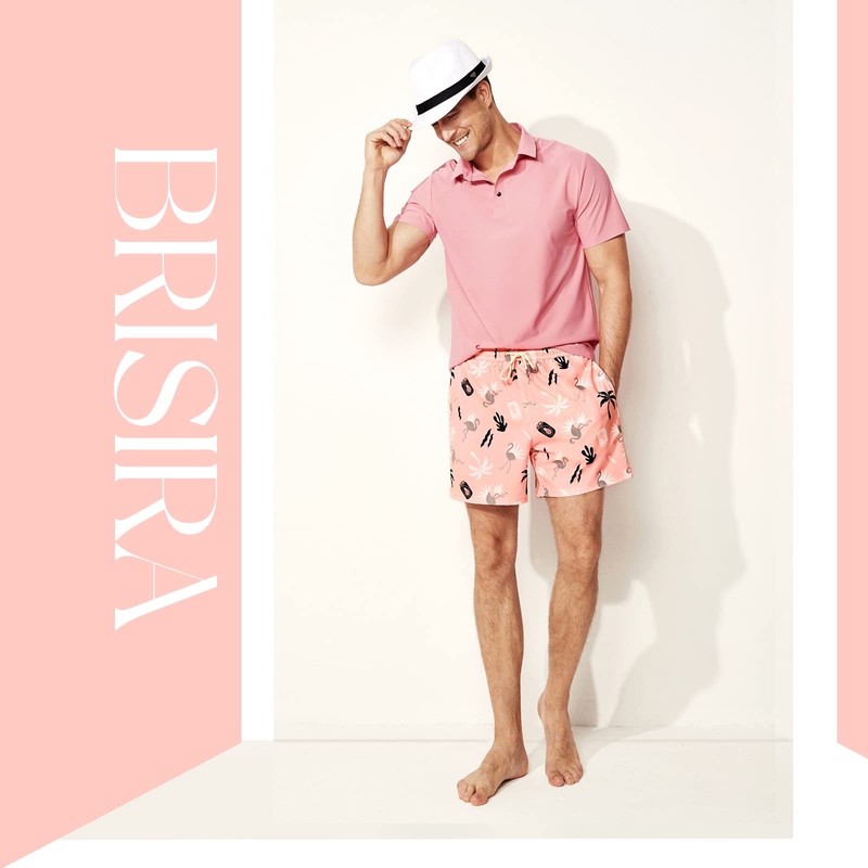 BRISIRA Mens Swim Trunks Swim Shorts for Men Quick Dry