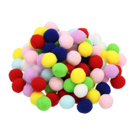 PATIKIL 0.8inch Pom Poms for Crafts, 100Pcs High Elastic Fuzzy Pastel Pom Pom Balls for Art Supplies DIY Creative Craft Material Handicraft Decorations, Multicolored