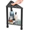 LarFaFa Stainless Steel Black Shower Stool for Inside Shower, 15.4''