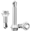 Wensilon (50Pcs)#14×7" Hex Washer Head Self Drilling Screws, 410 Stainless