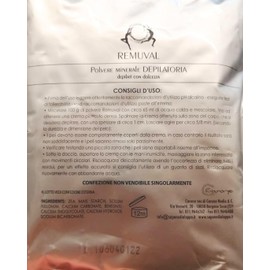 CARONE COSMETIC "REMUVAL" 100% Made in Italy - Mineralpulver zur Haarentfernung 2 x 100g - mit grünem Ton - Enthaarungscreme für Damen und Herren - auch für empfindliche Haut - natürliche