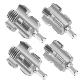 Tzdxfgl 2 Pcs PVC Pipe Thread Kit, Electric Drill Compatible PVC Pipe Threader Kit with 3 Dies 1/2" 3/4" 1", 1"4 Hex Shank Internal Thread Maker Tool, Plastic Pipe Tap Die Set for Water Pipe Plastic T