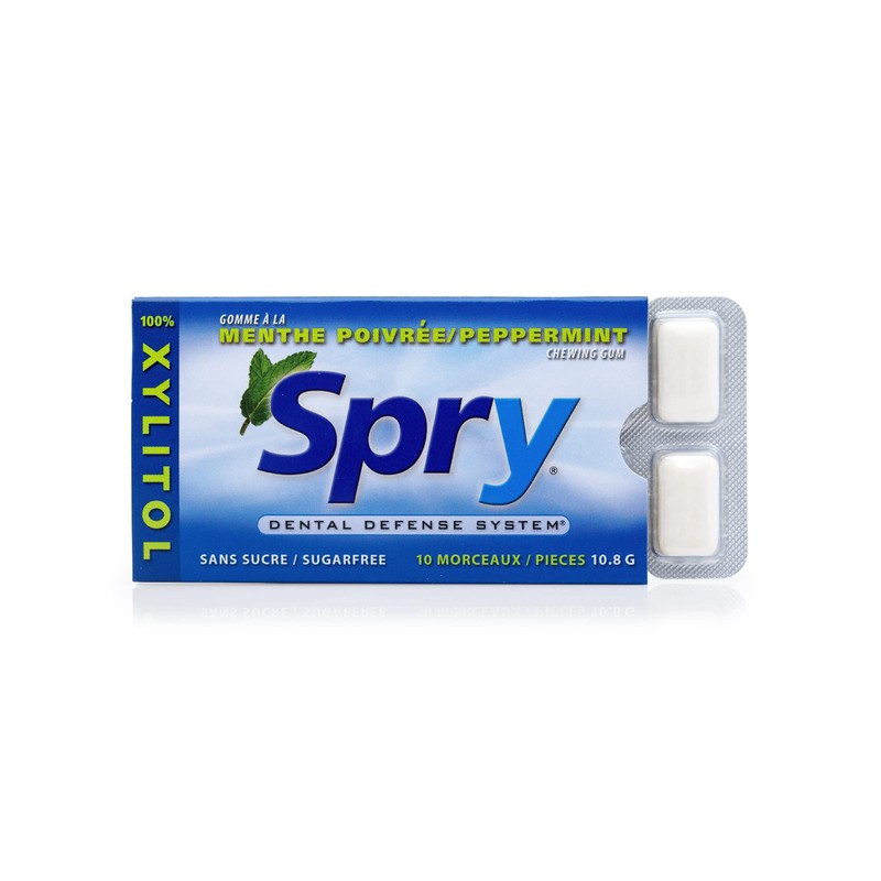 Spry Fresh Natural Xylitol Chewing Gum Dental Defense System -