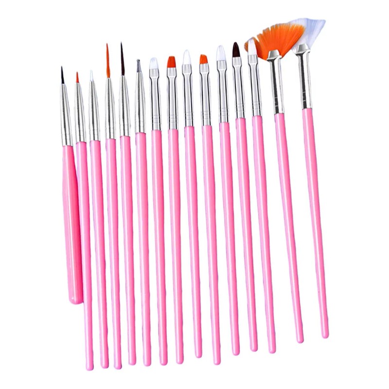 Other 15 Bolígrafos Para Diseño De Uñas, Herramienta Rosa Claro
