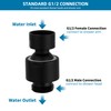 Hibbent Adjustable Metal Shower Head Swivel Ball Joint Adapter, Solid