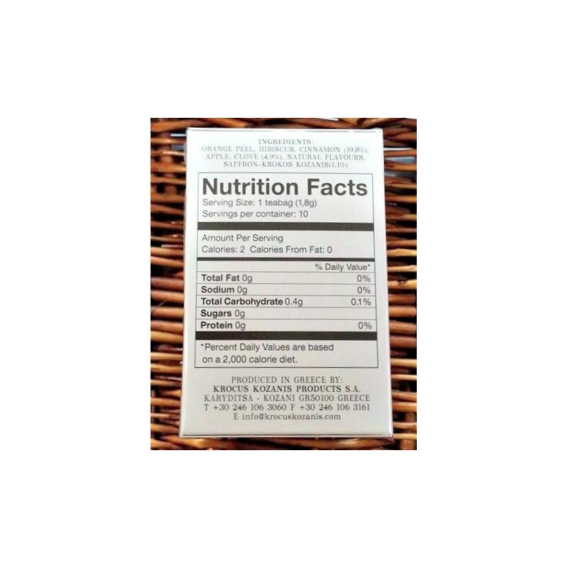 Krocus Kozanis Herbal Tea with Cinnamon, Clove & Greek Red
