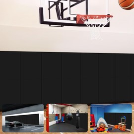 VANCL Wall Padding Gym Mats Removable Gym Wall Padding 4'' Wall Pads 4" Thick Wall Padding Big Mats for Gym Wall Pads Gymnastics Wall Mat 60''x24''x4'' [1 Pack]