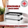 Buystarget 2X 6L Storage Boxes with Black Lids Clear Plastic