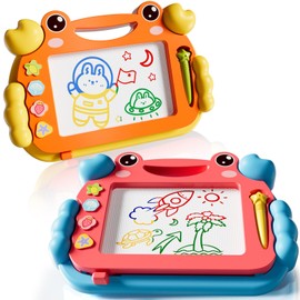 BLmukce Magnetic Drawing Board Toy for Kids Age 2-7 Years, Erasable Doodle Board with 4 Colors, Educational Travel Learning Toy, Birthday Gift for 2 3 4 5 Year Old Girls & Boys (Multicolor)