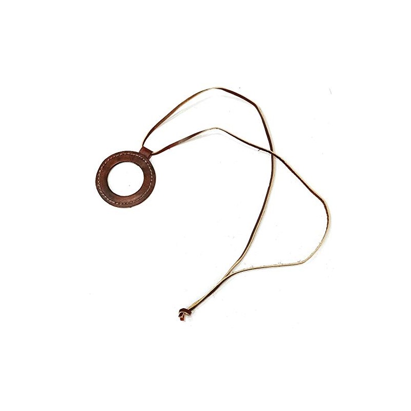 Nautical Replica Hub Magnifying Lens with Leather Holder Leather Rimmed