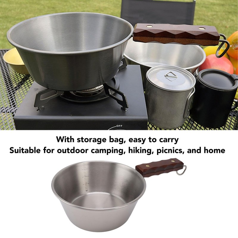 Camping Skillet, Outdoor Skillet Rustproof Easy to Hold Portable for